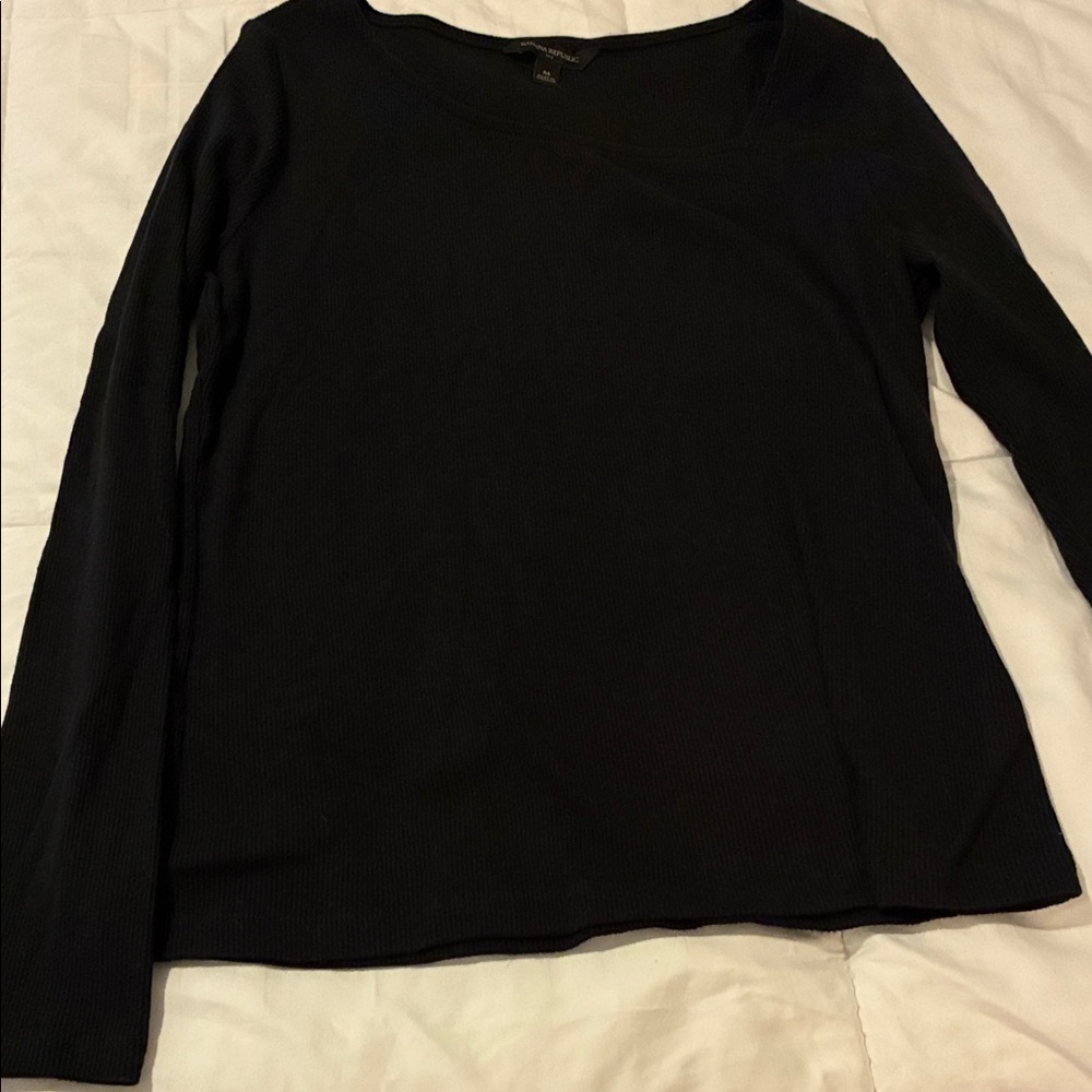 Banana Republic Black Long Sleeve Women's Tee